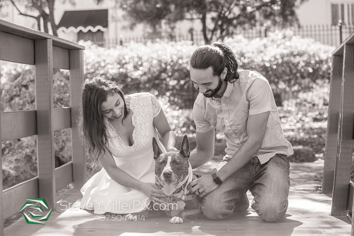 Downtown Orlando Puppy Engagement Photos