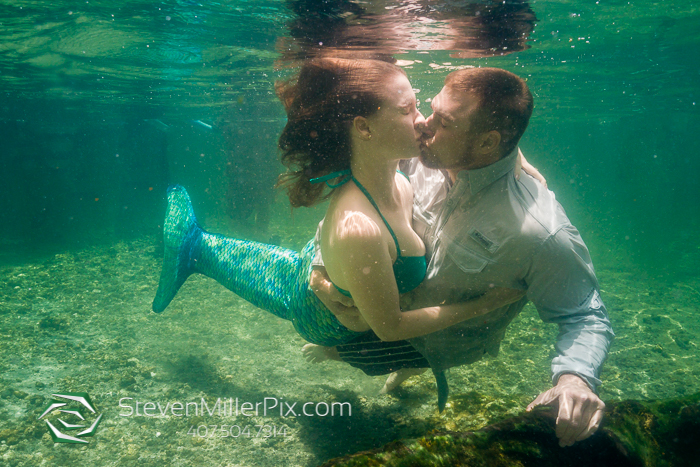 Underwater Engagement Photography Blue Spring Florida