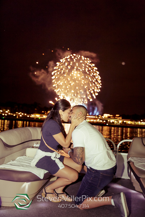 Surprise Proposal on Disney's Fireworks Cruise!