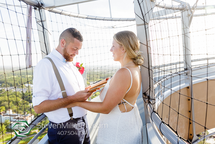 Disney Springs Balloon Ride Wedding Photographers