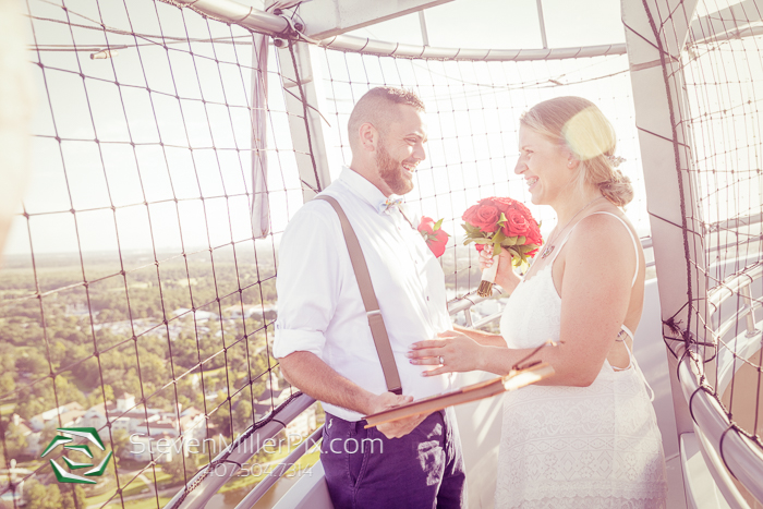 Disney Springs Balloon Ride Wedding Photographers