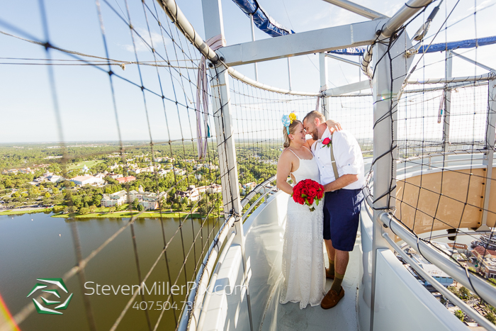 Disney Springs Balloon Ride Wedding Photographers