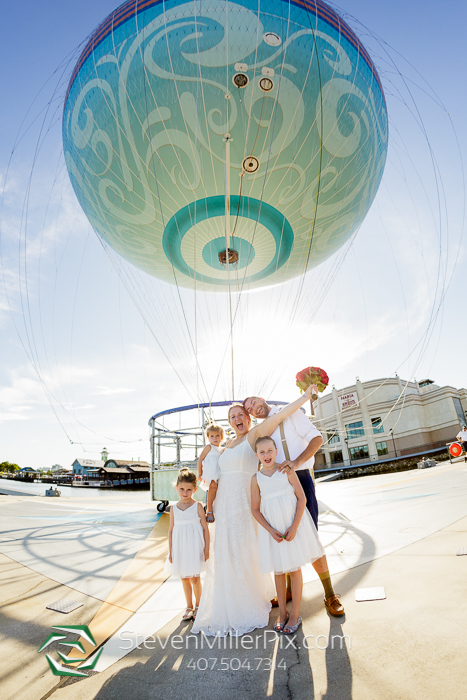 Disney Springs Balloon Ride Wedding Photographers