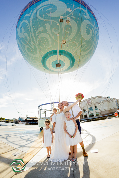 Disney Springs Balloon Ride Wedding Photographers