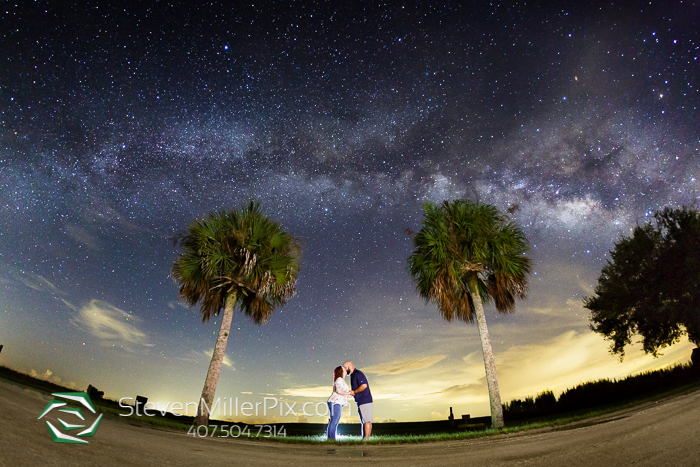 Florida Starry Night Engagement Photos