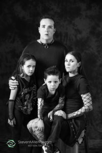 Gothic Holiday Theme Family Portraits