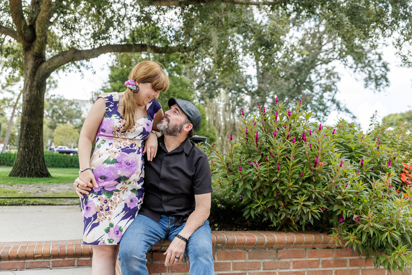 Park Avenue Winter Park Engagement Photographer
