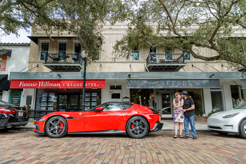 Park Avenue Winter Park Engagement Photographer