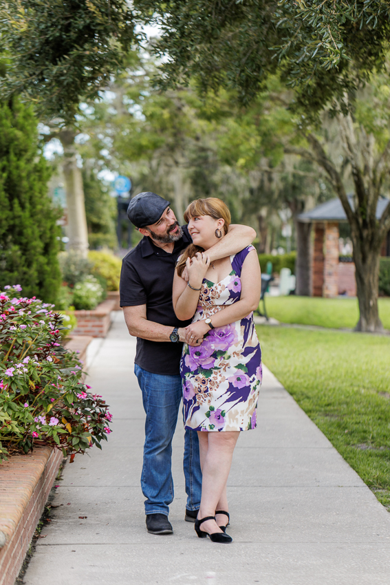 Park Avenue Winter Park Engagement Photographer