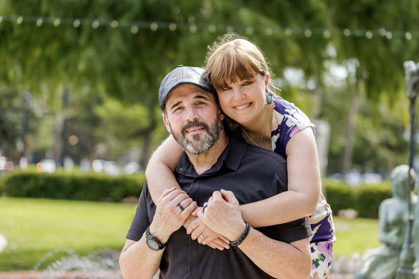 Park Avenue Winter Park Engagement Photographer